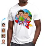 Create Your Own Rocket Family Adventure T-Shirt | Custom Photo Tee Custom Gifts - Rocket ship www.customywear.com 14