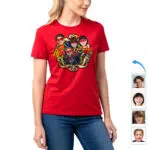 Foren din superfamilie med skræddersyede superhelteskjorter – Personlige familiesammenførings-t-shirts Brugerdefinerede gaver - Superhelte original rød www.customywear.com 16