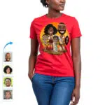 Egyedi afrikai családi ingek: személyre szabott sivatagi kalandpóló Egyedi ajándékok – afrikai ruha www.customywear.com 16
