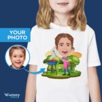 Custom BBQ Kid T-Shirt - Personalized Outdoor Cooking Tee for Youth-Customywear-Custom BBQ T-shirts