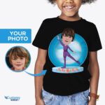 T-shirt personalizzata per ballerina di danza classica - T-shirt con foto personalizzata per magliette per bambini, abbigliamento personalizzato e balletto