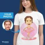 Custom Ballet Dancer T-Shirt - Personalized Photo Tee for Kids-Customywear-Ballet T-shirts