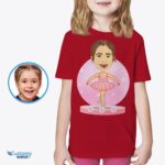 Tricou personalizat pentru dansatoare de balet - Tricou cu fotografie personalizat pentru copii - Imbracaminte personalizata - Tricouri de balet
