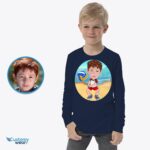 Custom Beach Volleyball Youth T-Shirt - Personalized Kid's Volleyball Tee-Customywear-Boys