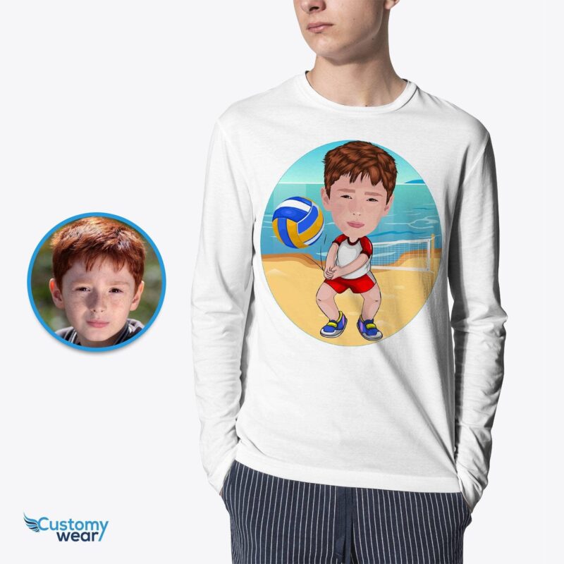Beach volleyball youth boy shirt CustomyWear boy, kid, Kids, Kids-google, single-judge, Sports, volleyball_gift, volleyball_shirt, youth, youth-b