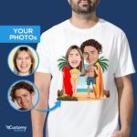 Áo phông cặp đôi lướt sóng Beachside Bliss-Customywear-Áo sơ mi dành cho người lớn