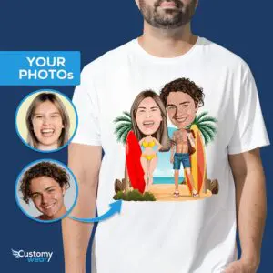 Koszulka dla par surfingowych Beachside Bliss Koszulki dla dorosłych www.customywear.com