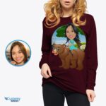 Женская рубашка Custom Bear Riding - Персонализированная футболка Teddy Bear-Customywear-Рубашки для взрослых