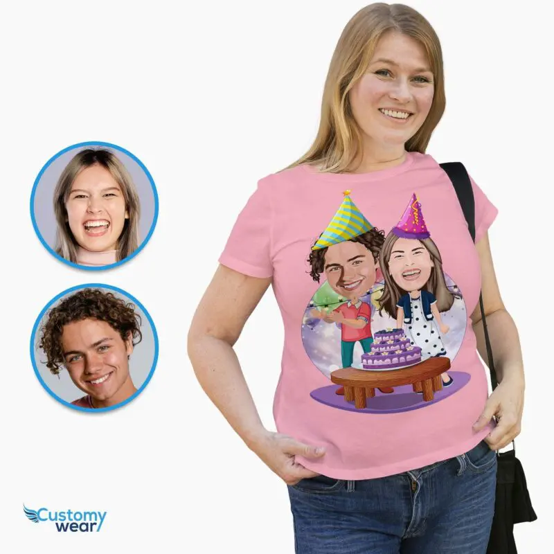 Custom Birthday Couples Shirts - Personalized Matching Birthday Tees-Customywear-Birthday