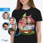 Narozeninové rodinné košile na míru – trička na oslavu na míru pro všechny věkové kategorie – oblečení na míru – narozeniny