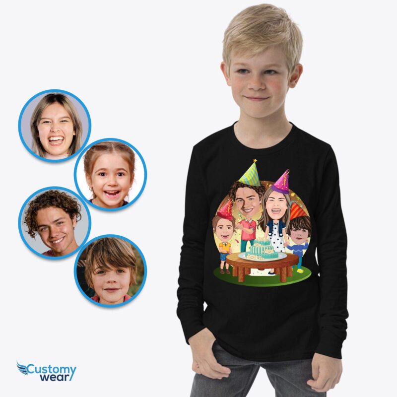 Birthday family shirts, Custom youth shirt, Gifts for brother, Family birthday t-shirt CustomyWear Birthday_shirts, custom_portrait, Family_birthday, family_shirts, Gifts_for_brother, happy_birthday,