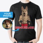 T-shirt personalizzata per cani bodybuilder - Magliette personalizzate per amanti della palestra-Customywear-Camicie per adulti