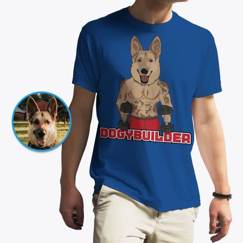 Custom Bodybuilder Dog T-Shirt - Personalized Gym Lover Tee-Customywear-Adult shirts