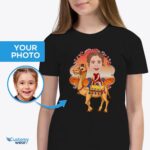 Custom Camel Rider Girl Shirt | Personalized Youth Adventure Tee-Customywear-Animal Lovers