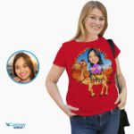 Жіноча сорочка на замовлення Camel Rider | Персоналізована футболка Desert Adventure, спеціальний одяг, сорочки для дорослих