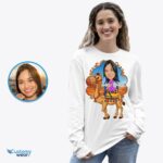 Жіноча сорочка на замовлення Camel Rider | Персоналізована футболка Desert Adventure, спеціальний одяг, сорочки для дорослих