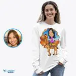 Custom Camel Rider Woman Shirt | Personalized Desert Adventure Tee-Customywear-Adult shirts