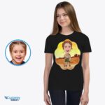 Custom Caveman Girl Shirt | Personalized Ancient Black Kids Tee-Customywear-Custom caveman T-shirts