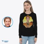 Custom Caveman Girl Shirt | Personalized Ancient Black Kids Tee-Customywear-Custom caveman T-shirts