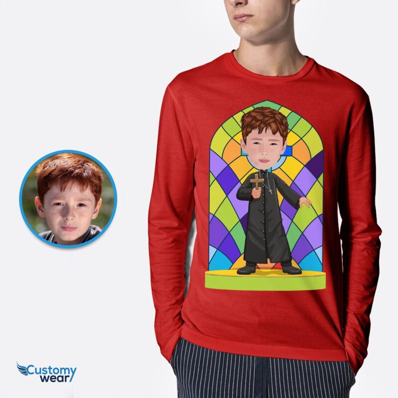 Christian Priest shirt for boys CustomyWear boy, Boy_priest_gift, christian_gifts, christian_shirts, christian_tshirts, christmas, Cross_shirt,