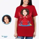 Custom Christmas Angel Women Shirt | Personalized Fairy Fantasy Tee-Customywear-Adult shirts
