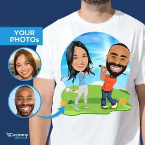 Niestandardowe koszulki golfowe dla par | Spersonalizowane koszulki golfowe dla niego i dla niej Koszulki dla dorosłych www.customywear.com