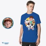 Custom Cow Riding Boy Shirt | Personalized Cowboy Kids Tee-Customywear-Animal Lovers