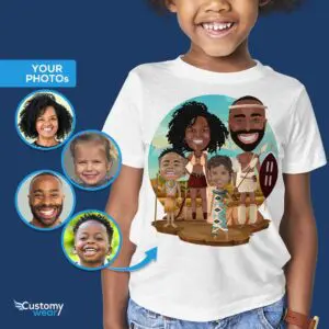 African Family Custom Tee: Personalized Portrait T-shirt for All Ages Axtra - ALL vector shirts - male www.customywear.com