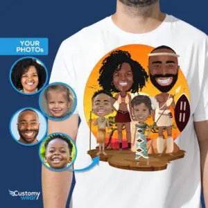 Προσαρμοσμένα αφρικανικά οικογενειακά πουκάμισα: Personalized Desert Adventure Tee πουκάμισα για ενήλικες www.customywear.com