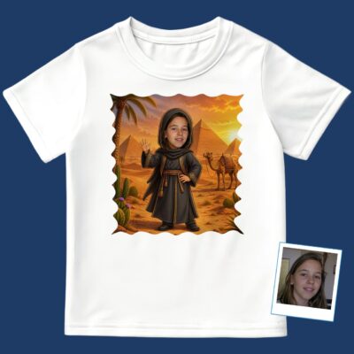 Custom Arabian Girl Hijab Shirt | Personalized Cultural Kids Tee Girl's T-shirts www.customywear.com 2