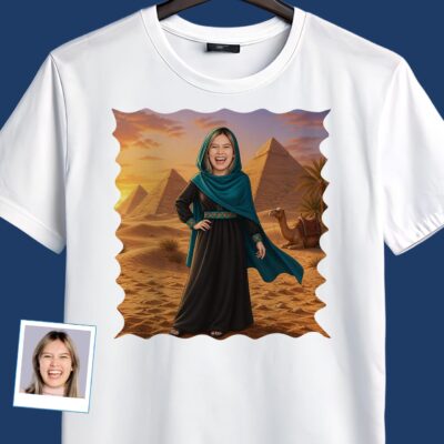 Custom Arabian Woman Shirt | Personalized Arab Girlfriend Hijab Tee T-shirts for Women www.customywear.com 2