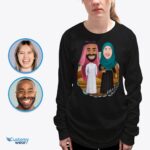 Arabian Anniversary Custom Photo T-Shirt - Personalized Hijab Couple Tee-Customywear-Adult shirts
