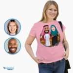Arabian Anniversary Custom Photo T-Shirt - Personalized Hijab Couple Tee-Customywear-Adult shirts