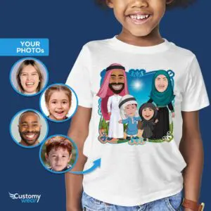 Personalized Arabian Family T-Shirt – Custom Photo Tee for All Ages Arabic culture T-shirts www.customywear.com