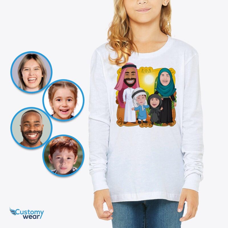 Custom Arabian family youth shirt, Arab girls shirt, Arabic lovers shirts, Eid gift CustomyWear custom_family_shirts, Eid_gift, halal_shirt, memorial_gift, ramadan_shirt, religion_shirt, youth_cus
