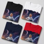 Custom Astronaut Boy Shirt | Personalized Young Kid Moon Landing Tee Boy's T-shirts www.customywear.com 8