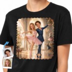 T-shirts ballerine personnalisés pour couples | Cadeaux personnalisés pour lui Vêtements sur mesure www.customywear.com 2 Custom Ballerina Couples Shirts | Personalized Gifts for Him T-shirts for Couple www.customywear.com 2