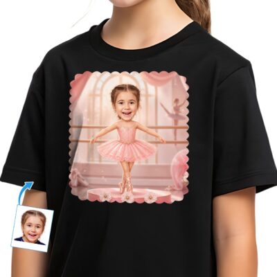 Custom Girl Ballet Dancer T-Shirt – Personalized Photo Tee for Young girls Customywear www.customywear.com Custom Girl Ballet Dancer T-Shirt – Personalized Photo Tee for Young girls Girl's T-shirts www.customywear.com