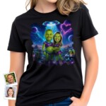 Custom Couples Alien Shirt – Personalized Space Anniversary and Birthday Gift T-shirts for Couple www.customywear.com 4
