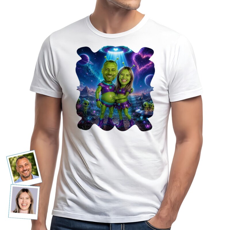 Custom Couples Alien Shirt – Personalized Space Anniversary and Birthday Gift (21)