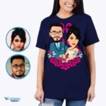 Özel Çiftler Portre Tişörtü - Kişiselleştirilmiş Karikatür Yıldönümü Hediyeleri-Özel Giysiler-Yetişkin Gömlekleri