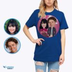 Portrétní tričko pro páry na zakázku – Umělecká košile s personalizovanou karikaturou-Oblečení na míru-Košile pro dospělé