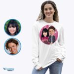Portrétní tričko pro páry na zakázku – Umělecká košile s personalizovanou karikaturou-Oblečení na míru-Košile pro dospělé
