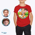 Kaos Saudara Kelinci Paskah Kustom - Hadiah Anak-Anak yang Dipersonalisasi-Pakaian Khusus-Saudara