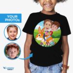 Kaos Saudara Kelinci Paskah Kustom - Hadiah Anak-Anak yang Dipersonalisasi-Pakaian Khusus-Saudara