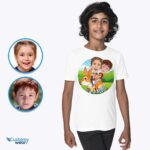 Zakázková trička s velikonočním zajíčkem Sourozenci – Dárek pro děti na míru – Oblečení na míru – Sourozenci