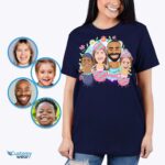Easter Egg-familieportretten: gepersonaliseerde aangepaste T-shirts, aangepaste kleding, shirts voor volwassenen