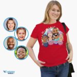 Easter Egg-familieportretten: gepersonaliseerde aangepaste T-shirts, aangepaste kleding, shirts voor volwassenen