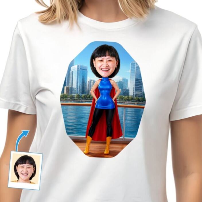 Custom Female Superhero Comic Shirt - Personalized Heroic Tee (38)