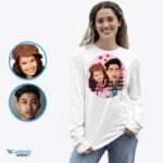 Buat Kemeja Pasangan Bulan Madu Kustom Anda - Kaos Foto Personalisasi-Pakaian Khusus-Kemeja Dewasa